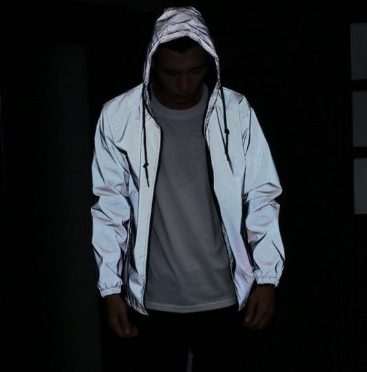 Reflective Jacket Autumn Windbreaker Night Sporting Coat